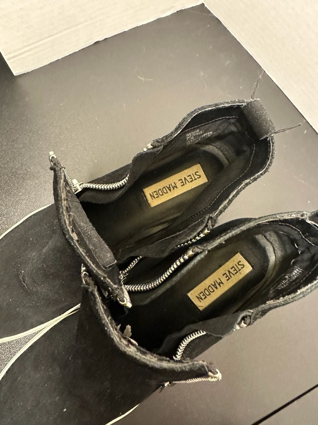 Steve Madden Wedgie Black Suede Hidden Wedge Sneakers 5