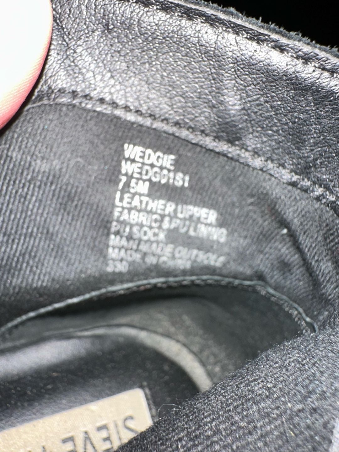 Steve Madden Wedgie Black Suede Hidden Wedge Sneakers 6