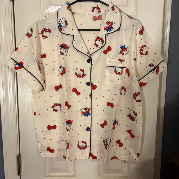 Sanrio Official Characters Summer Short Sleeve Pajamas Set New
