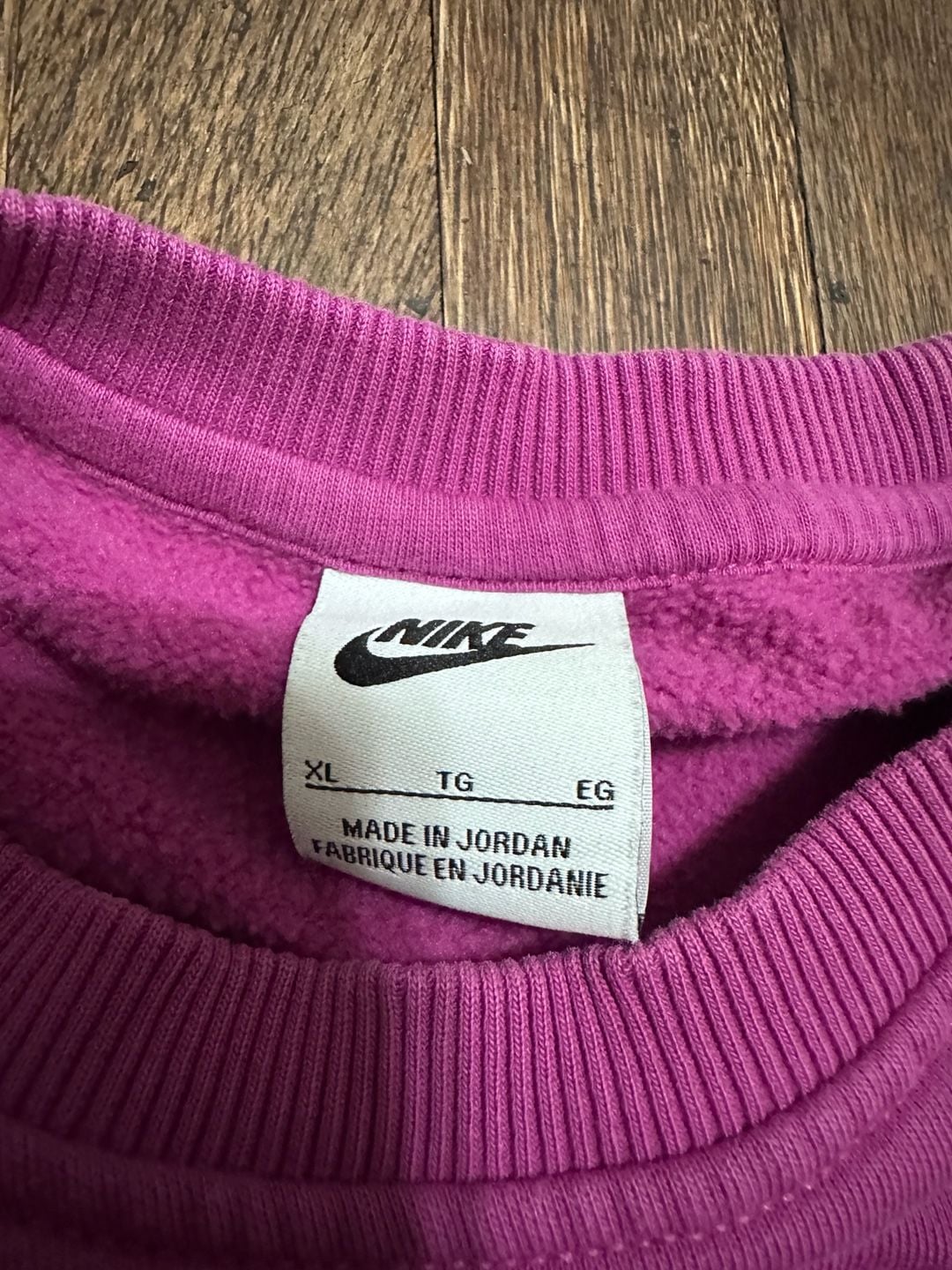 Nike Women’s Boxy Club Fleece Crew-Neck Sweatshirt in Purple XL 3