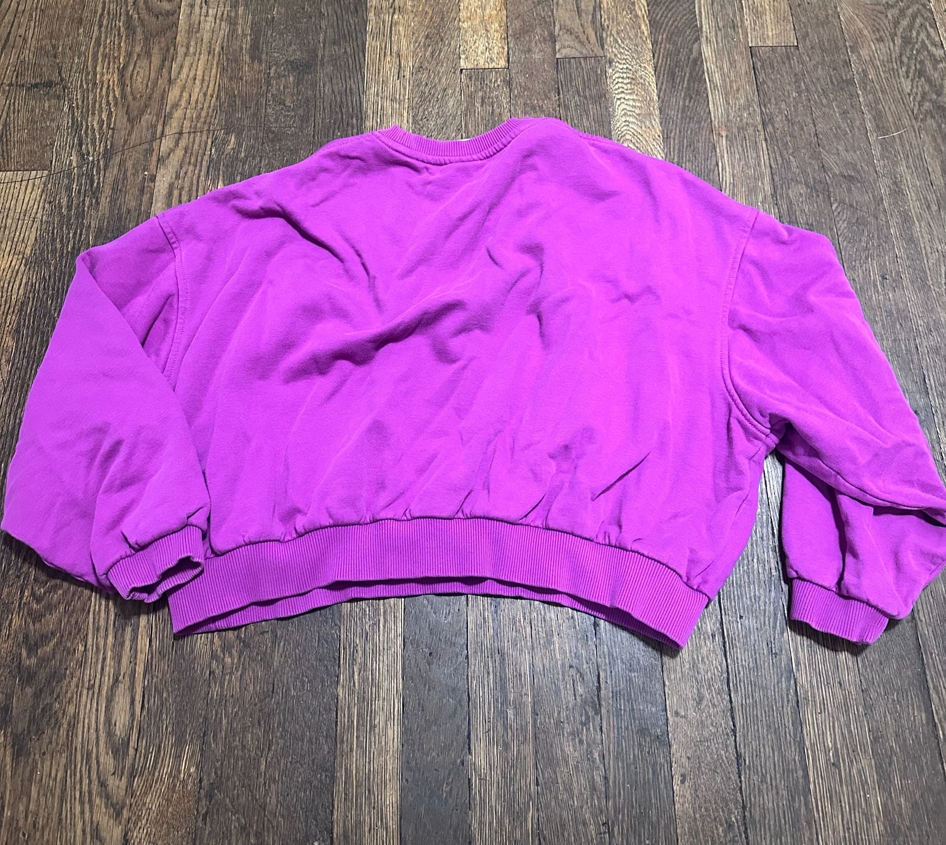 Nike Women’s Boxy Club Fleece Crew-Neck Sweatshirt in Purple XL 7