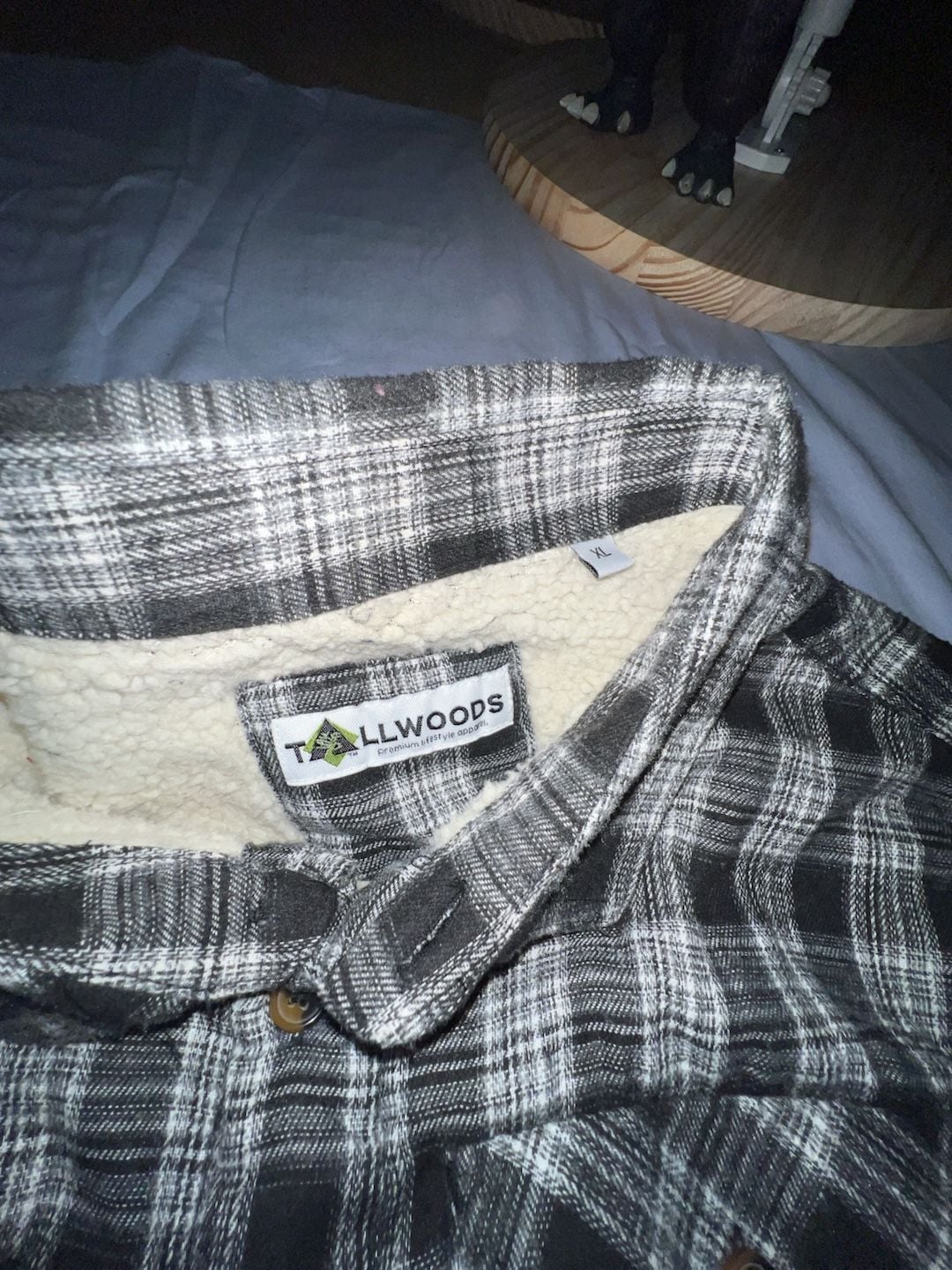 Lifestyle Sherpa-Lined Plaid Flannel Shirt Jacket with Billy Strings Patch 3