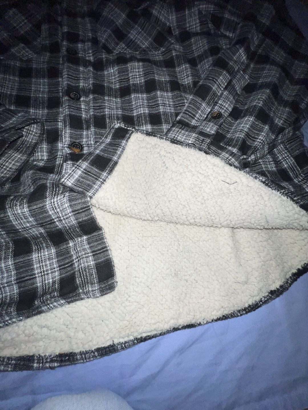 Lifestyle Sherpa-Lined Plaid Flannel Shirt Jacket with Billy Strings Patch 4