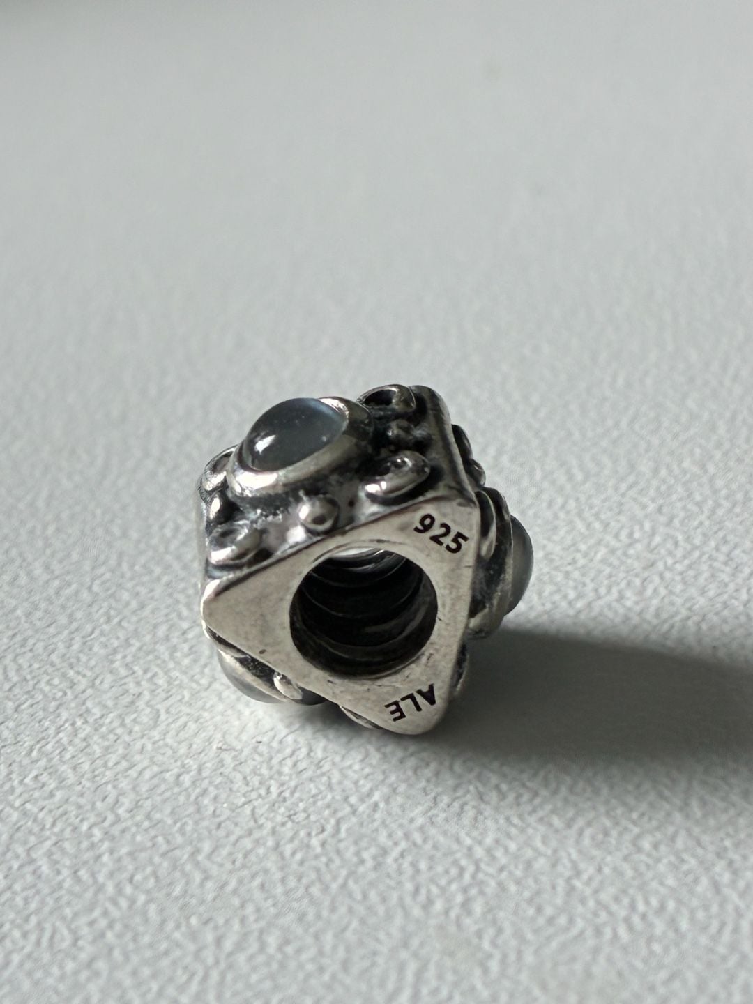 Pandora Retired Triangle Moonstone 925 Sterling Silver Charm 790217MS 1