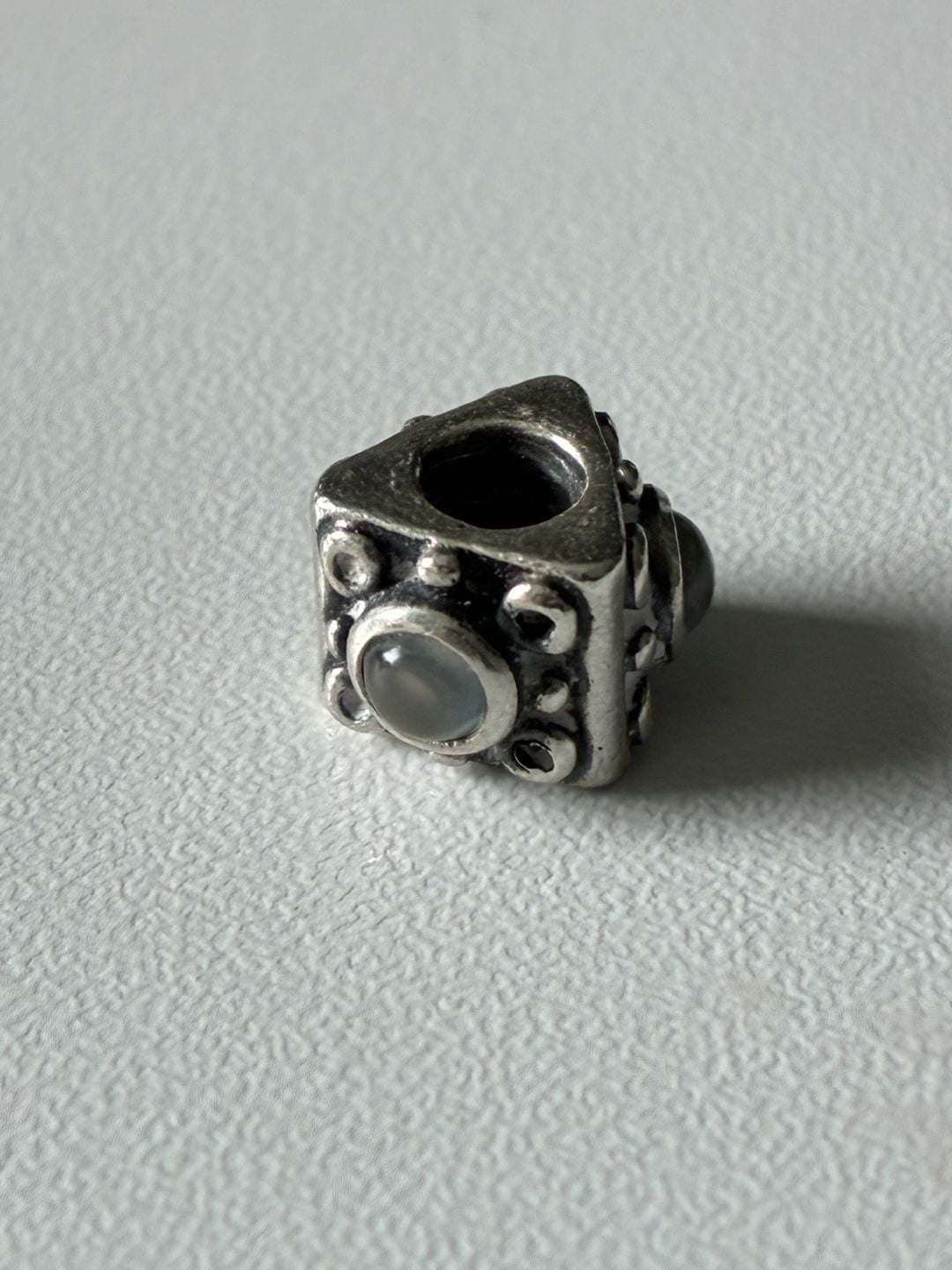 Pandora Retired Triangle Moonstone 925 Sterling Silver Charm 790217MS 2