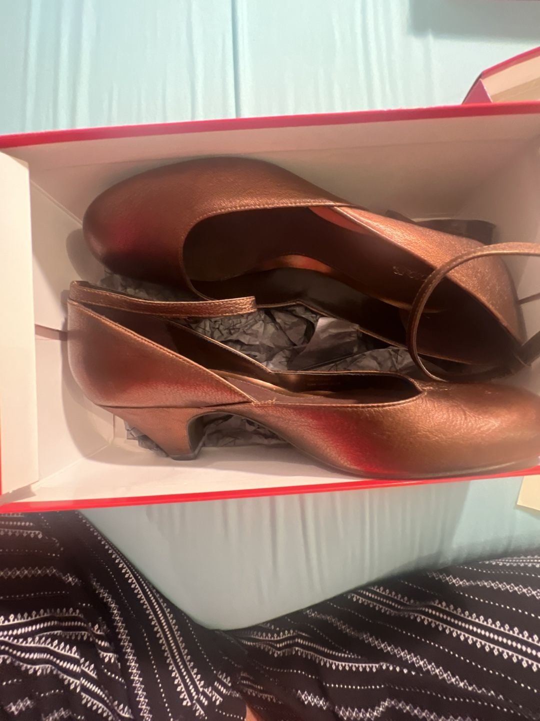 Aerosoles Babylon170 Bronze Leather Mary Jane Kitten Heels 6