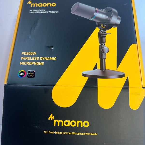 Maono PD200W Wireless USB/XLR Podcast Microphone – Open Box