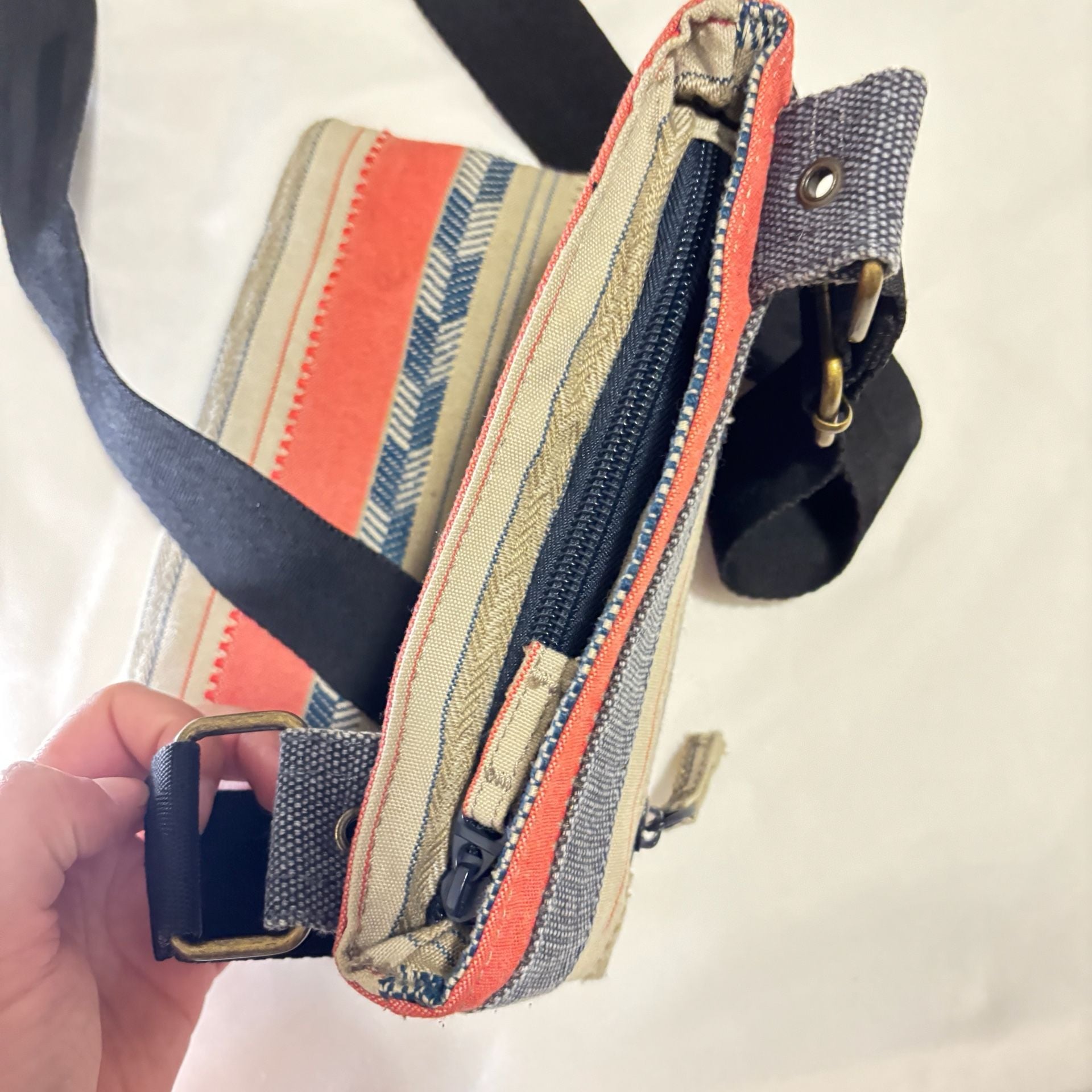 Dakine Jive Crossbody Purse in Multi-Colored Striped Pattern 6
