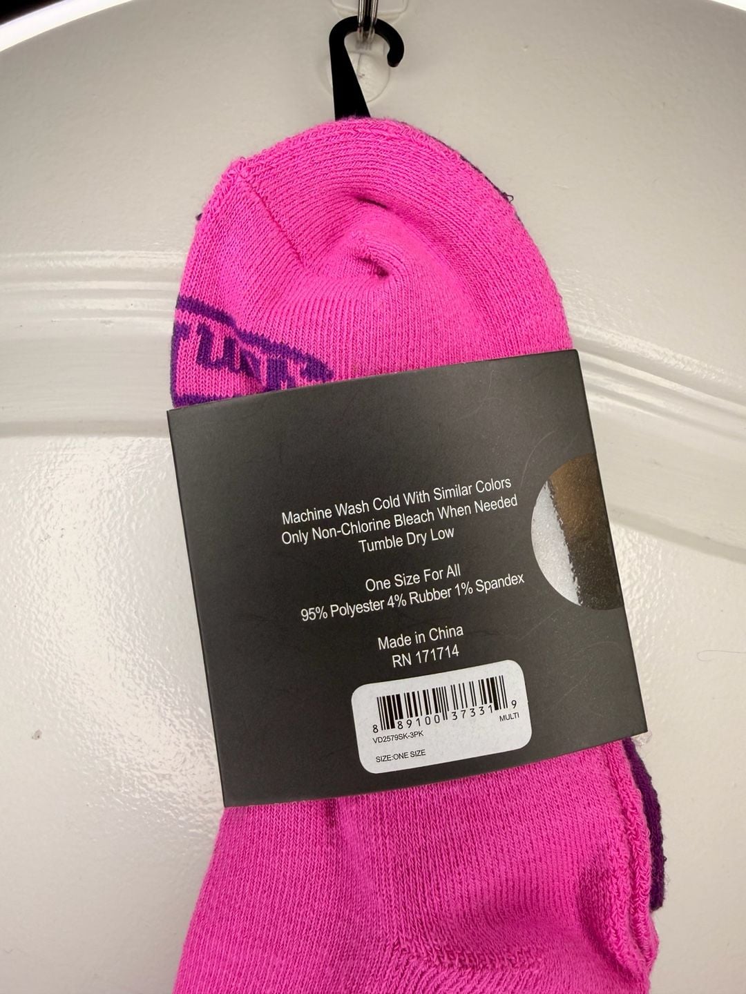 Von Dutch Originals 3-Pack Crew Socks Pink and Purple Set 4