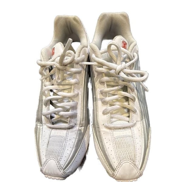 Nike Shox R4 White Metallic Silver Running Shoes