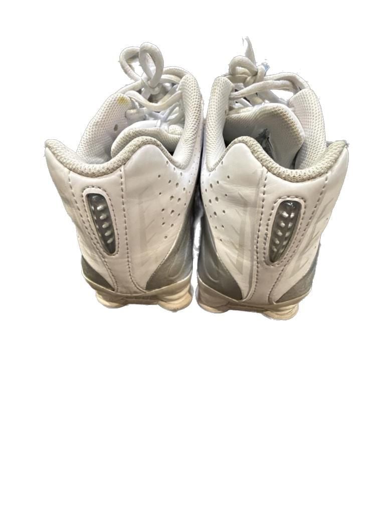 Nike Shox R4 White Metallic Silver Running Shoes 4