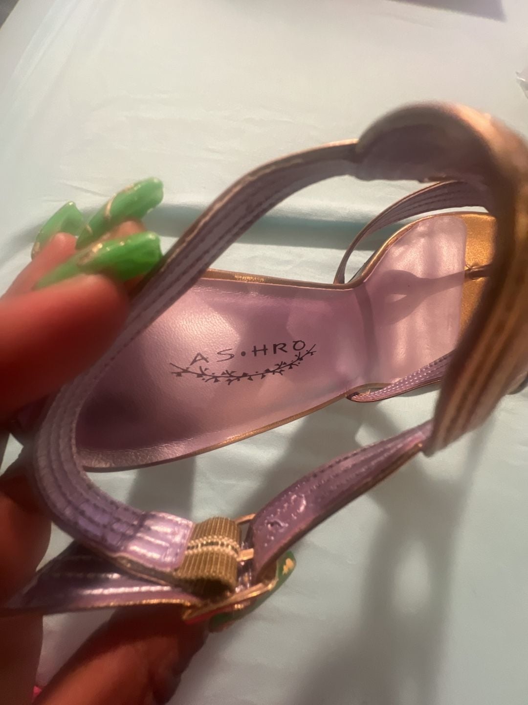 ASHRO Babylon 170 Bronze Metallic Strappy Sandals 2