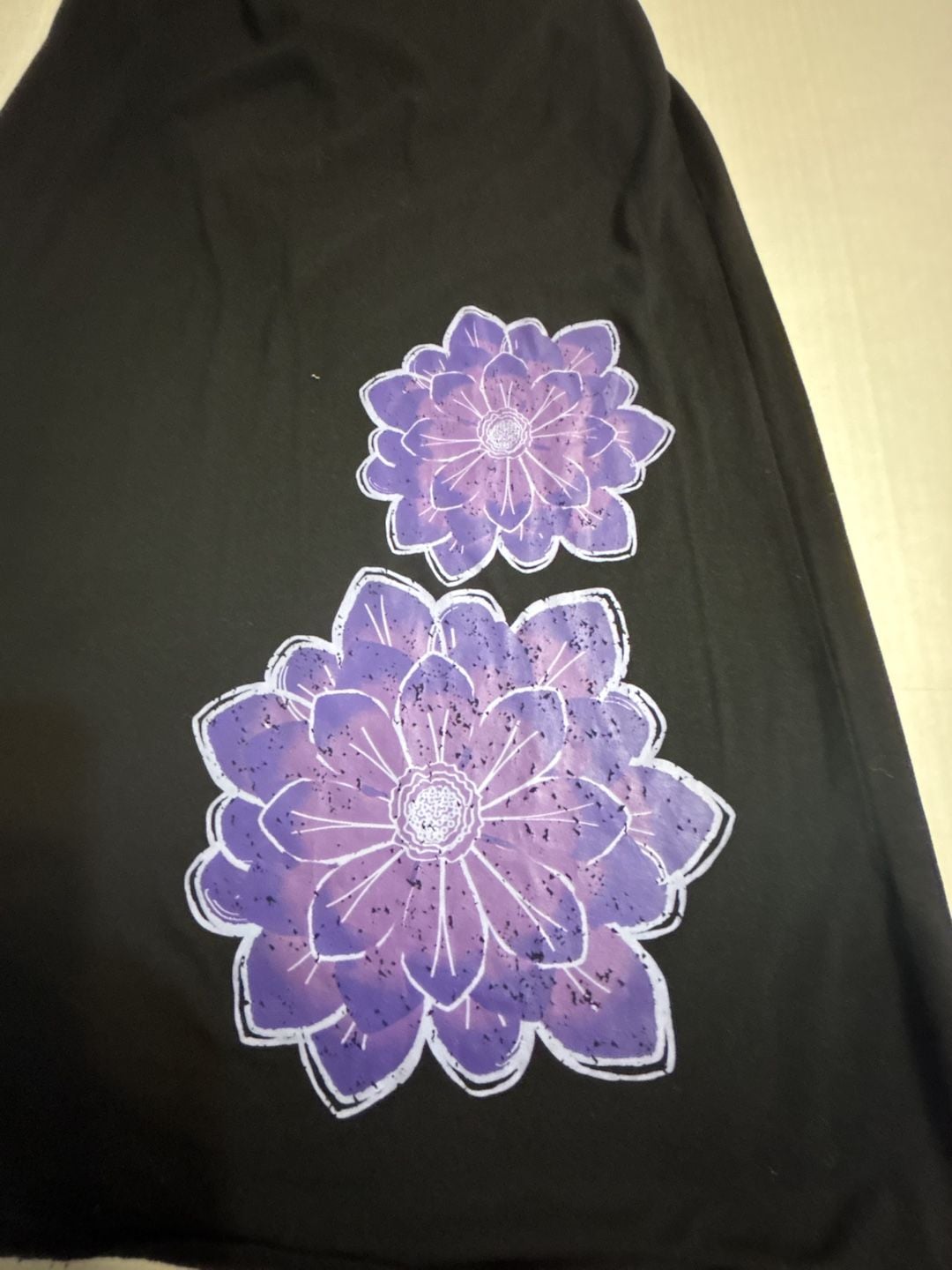 Derek Heart Black Sleeveless Halter Maxi Dress with Purple Flower Graphic Print 6