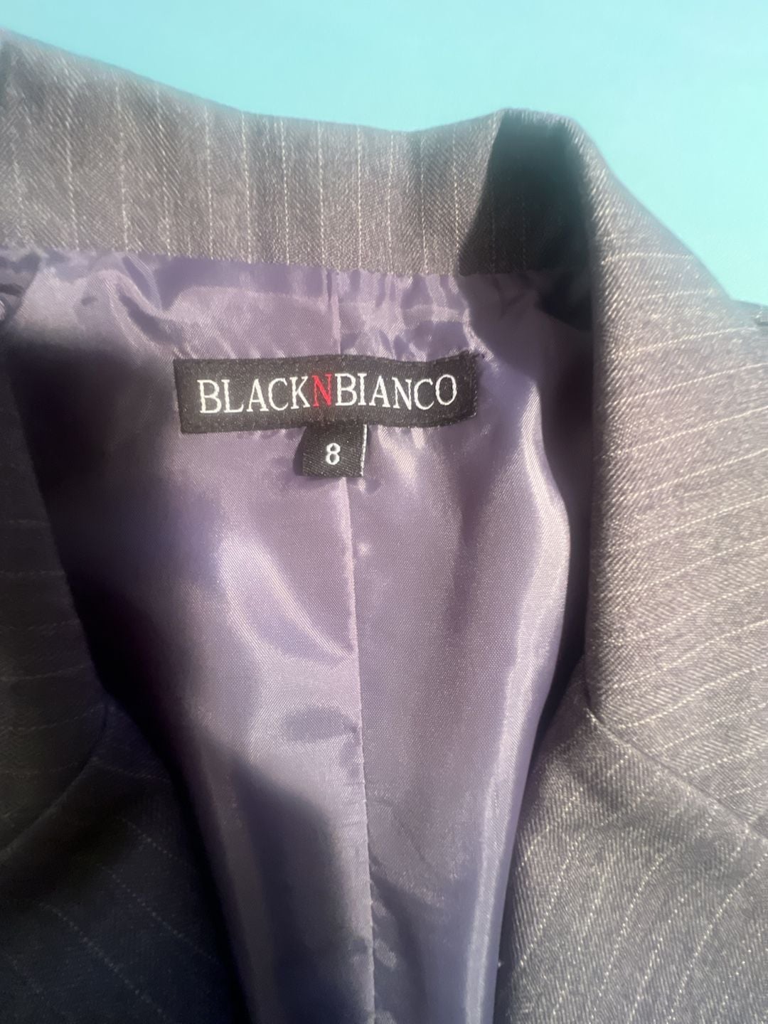 Black N Bianco Boys Gray Pinstripe 3 piece Suit Set Size 8 holidays  1