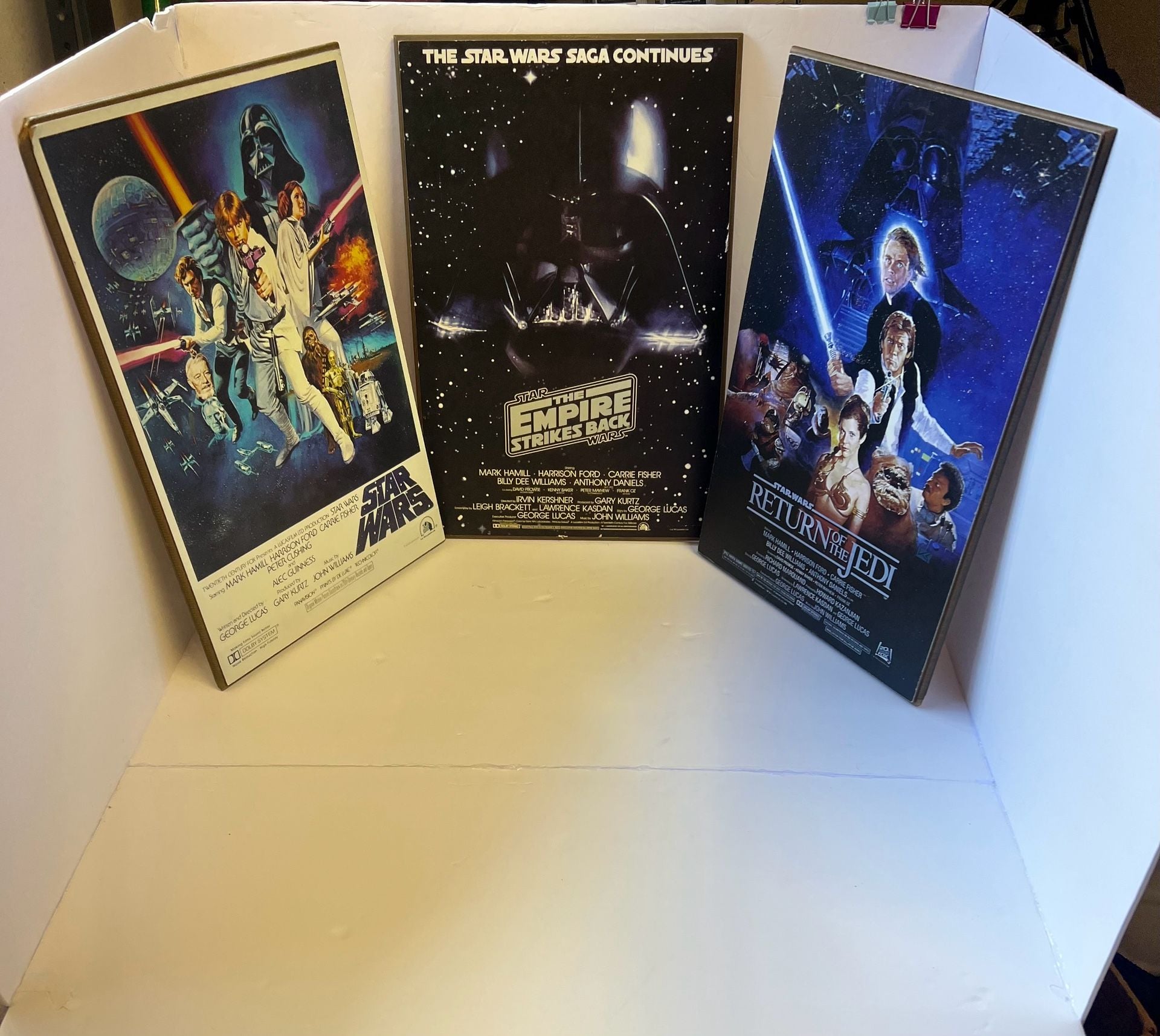 Star Wars Original Trilogy Wall Art Set – 3 Movie Plaques 13x19 1