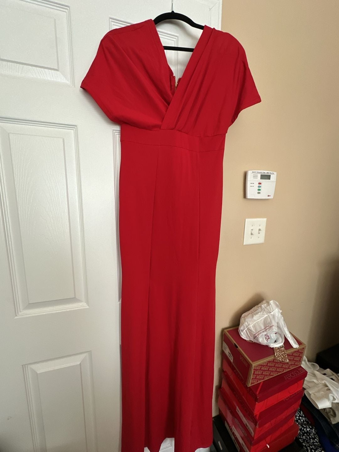 Tussah Elora Red Kimono Sleeve V-Neck Maxi Dress 1