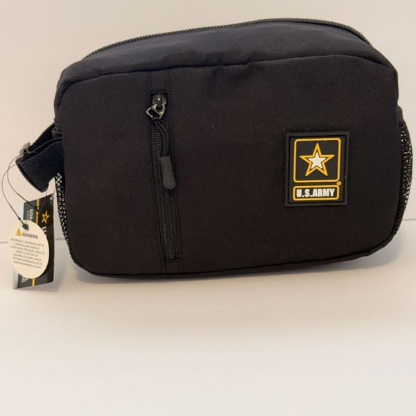 U.S. Army Official Licensed Product Black Toiletry Travel Bag