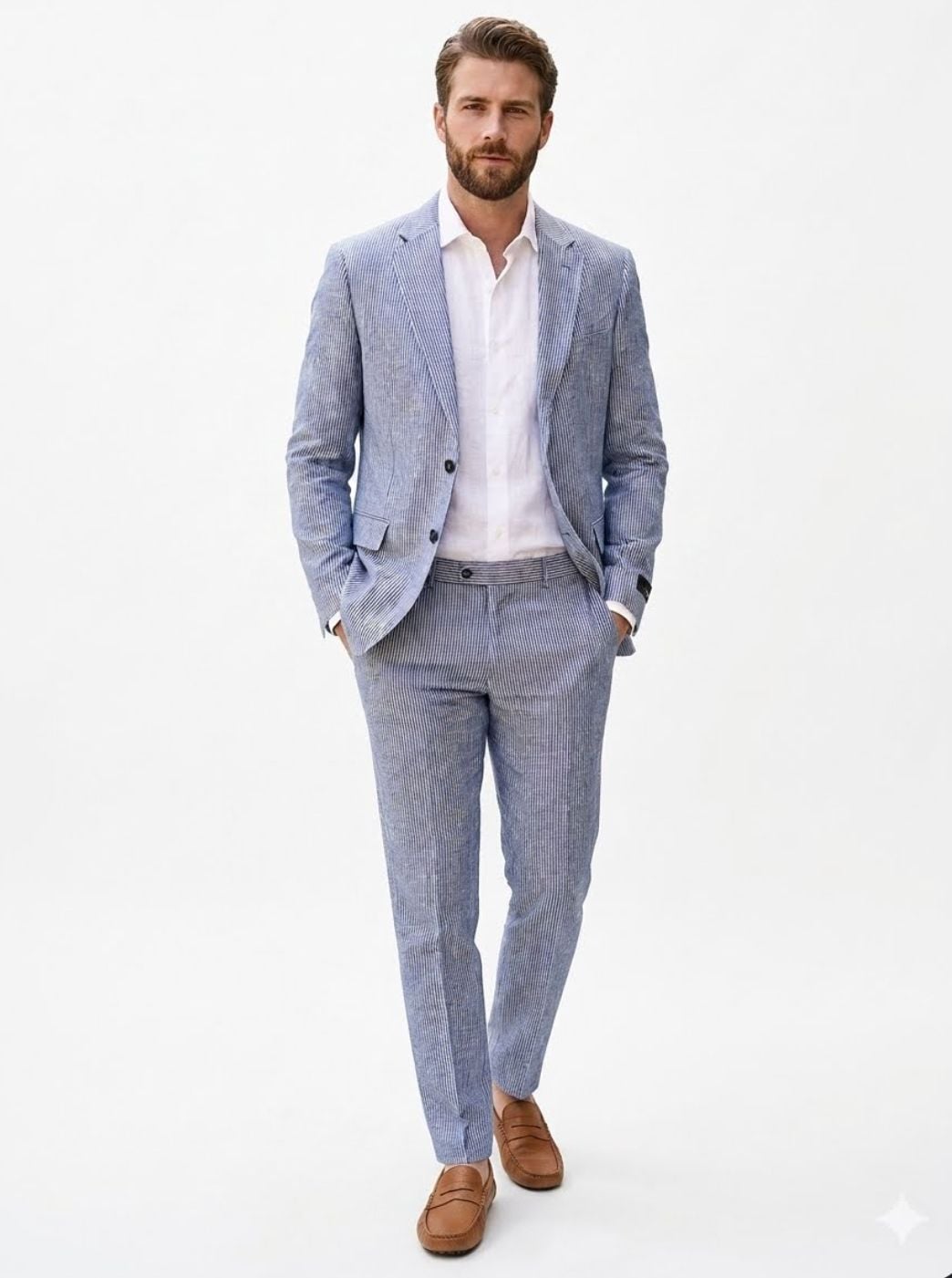 Rizzoli Uomo Rome 2-Piece Suit Set in 100% Irish Linen with Stretch Armhole 1