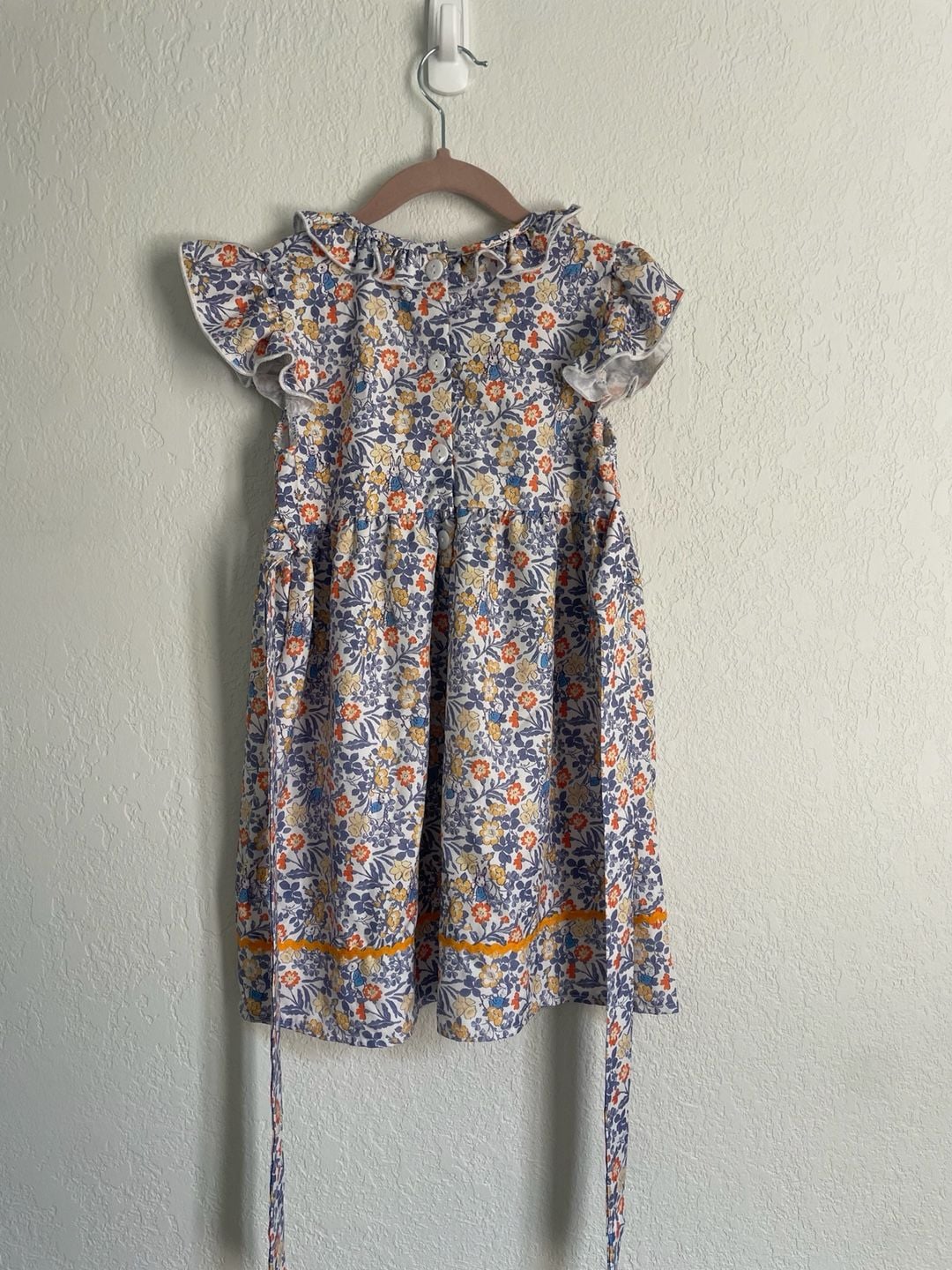 Marie Nicole Clothing Peter Rabbit Floral Smocked Ruffle Dress XL 11
