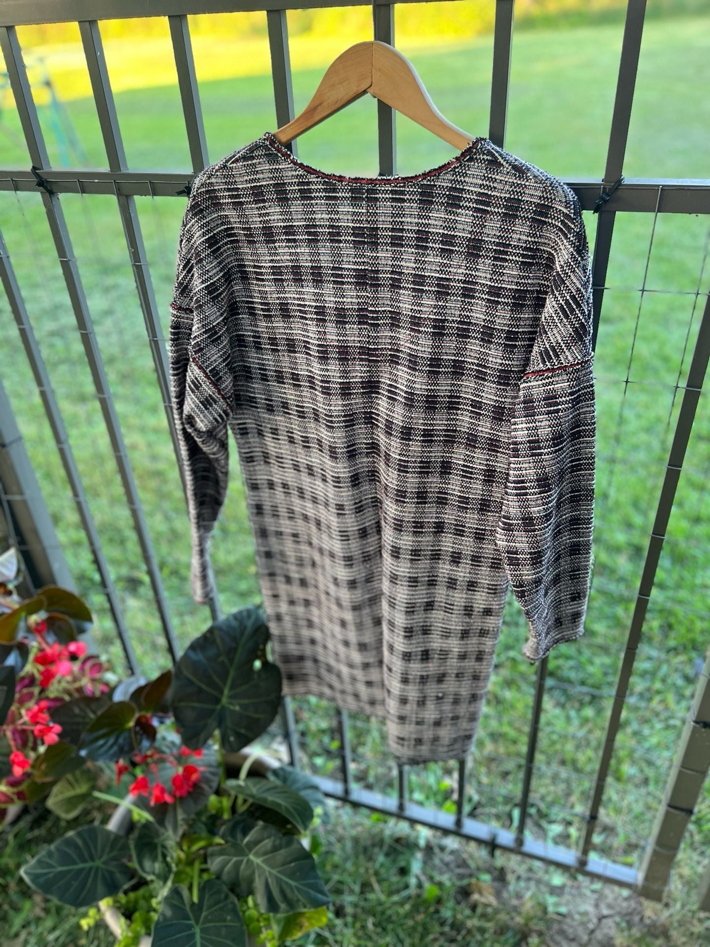 Max Studio V-Neck Tweed Longline Tunic Dress with Pockets 5