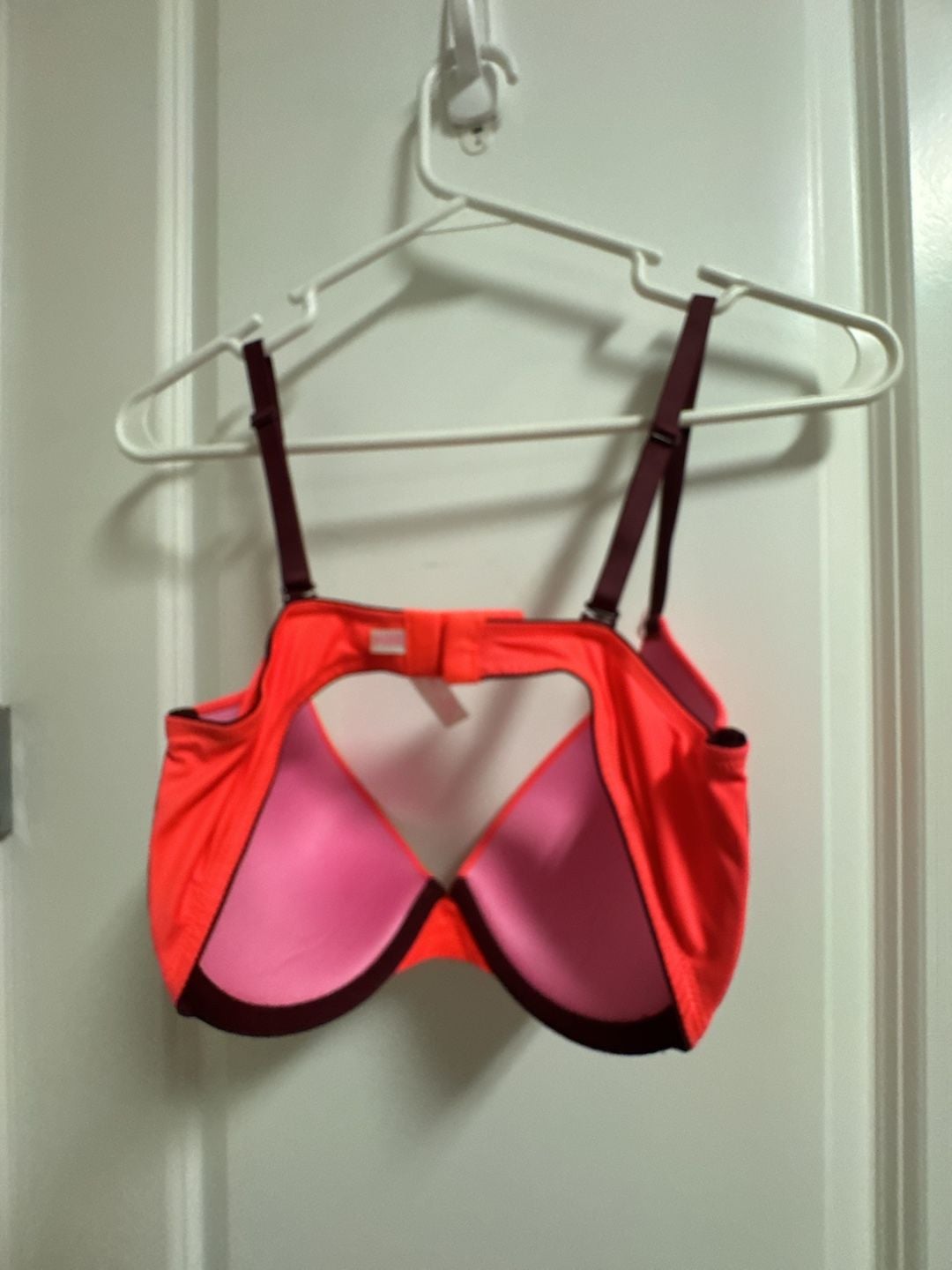 Victoria's Secret PINK Push-Up Bra Size 34D Red and Maroon 2