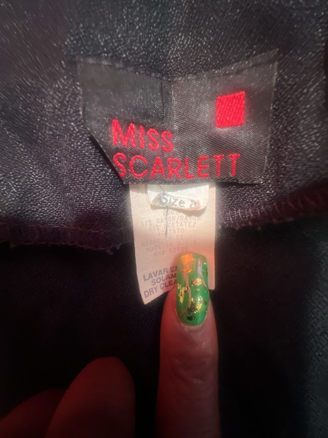 Vintage Miss Scarlett Black Sailor Collar Jacket and dress 2 piece 1