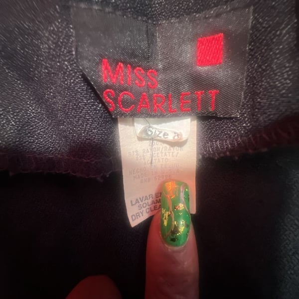 Vintage Miss Scarlett Black Sailor Collar Jacket and dress 2 piece 