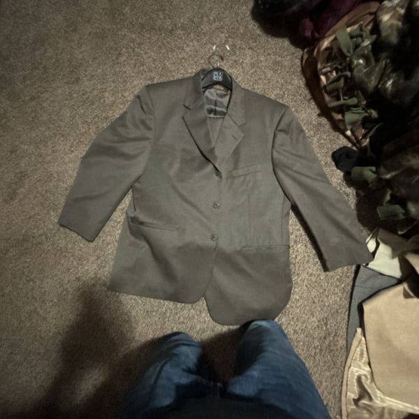 Tasso Elba 100% Pure New Wool Men's Gray Sport Coat Blazer