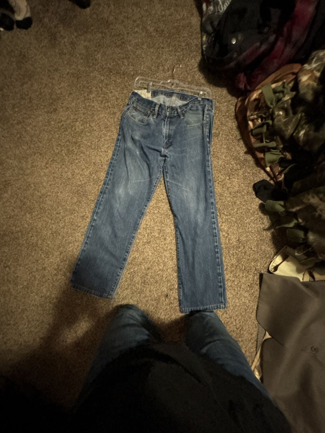 Polo Ralph Lauren Authentic Dungarees Straight Leg Jeans slight rip in rear end 1