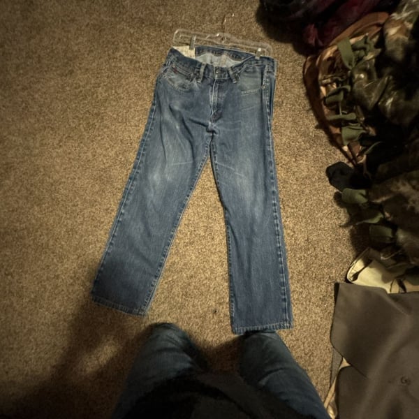 Polo Ralph Lauren Authentic Dungarees Straight Leg Jeans slight rip in rear end