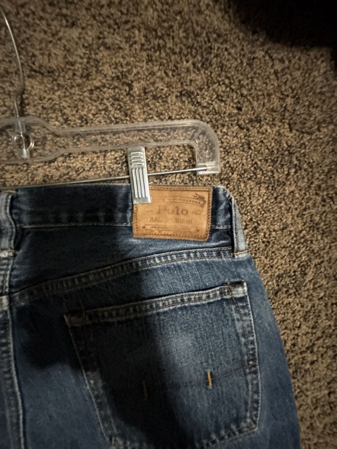 Polo Ralph Lauren Authentic Dungarees Straight Leg Jeans slight rip in rear end 5