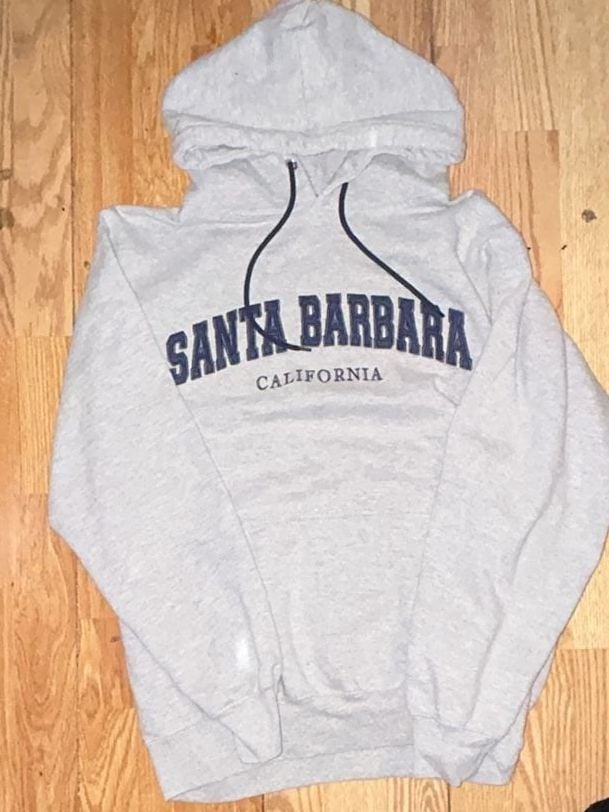 Ocean Beach Sportswear Santa Barbara California Gray Hoodie 2