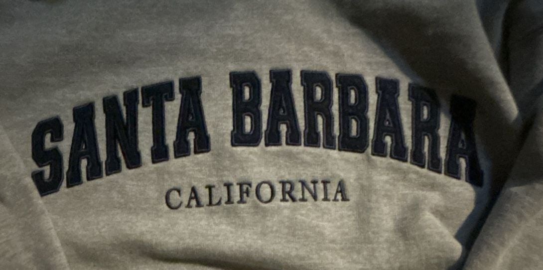 Ocean Beach Sportswear Santa Barbara California Gray Hoodie 3