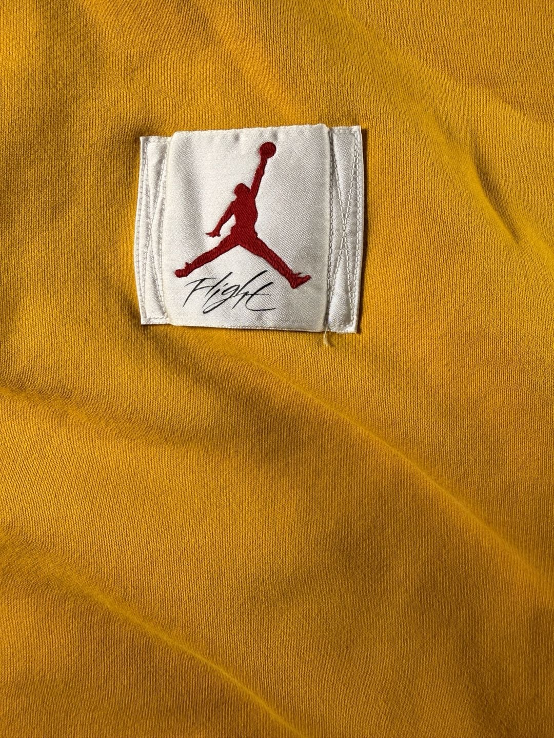 Nike Jordan Flight Fleece Washed Pullover Hoodie Yellow Ochre 3