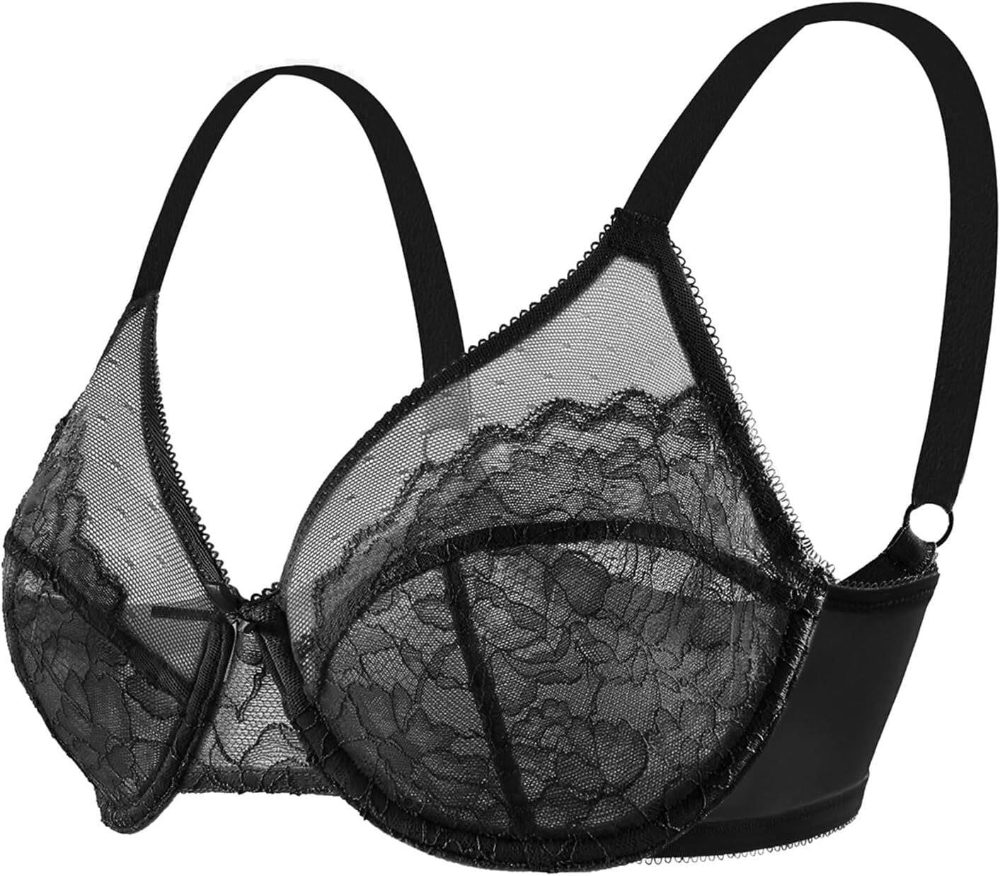 HSIA Enchante Full Coverage Unlined Lace 38D Underwire Bra 2