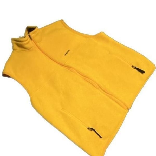 Patagonia Y2K Vintage Synchilla Fleece Vest Size XXL Canary Yellow / Navy Blue Gorpcore