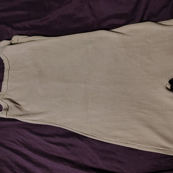 After Love Women's Beige Ribbed Sleeveless Shorts Romper Jumpsuit