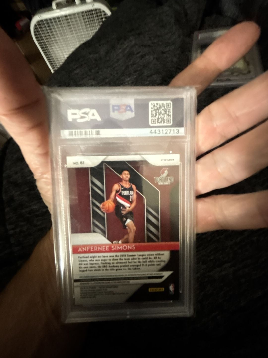 2018 Panini Prizm Anfernee Simons #61 Green Prizm Rookie Card PSA 10 GEM MT 2