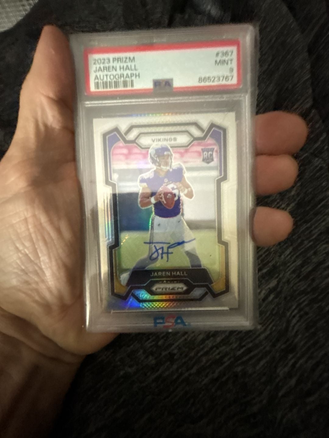 2023 Panini Prizm Jaren Hall Rookie Autograph #367 PSA 9 Mint 1