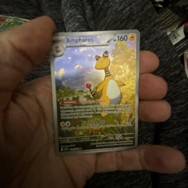 Pokemon Chaos Rising Ampharos 090/086 Illustration Rare Holo Trading Card