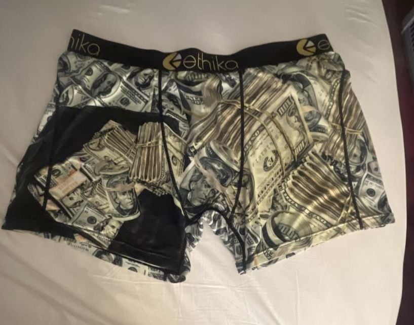 Ethika Staple Mid Boxer Briefs in 'Funyun Munyun' Money Print 1