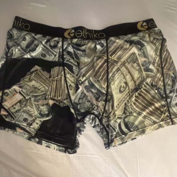 Ethika Staple Mid Boxer Briefs in 'Funyun Munyun' Money Print