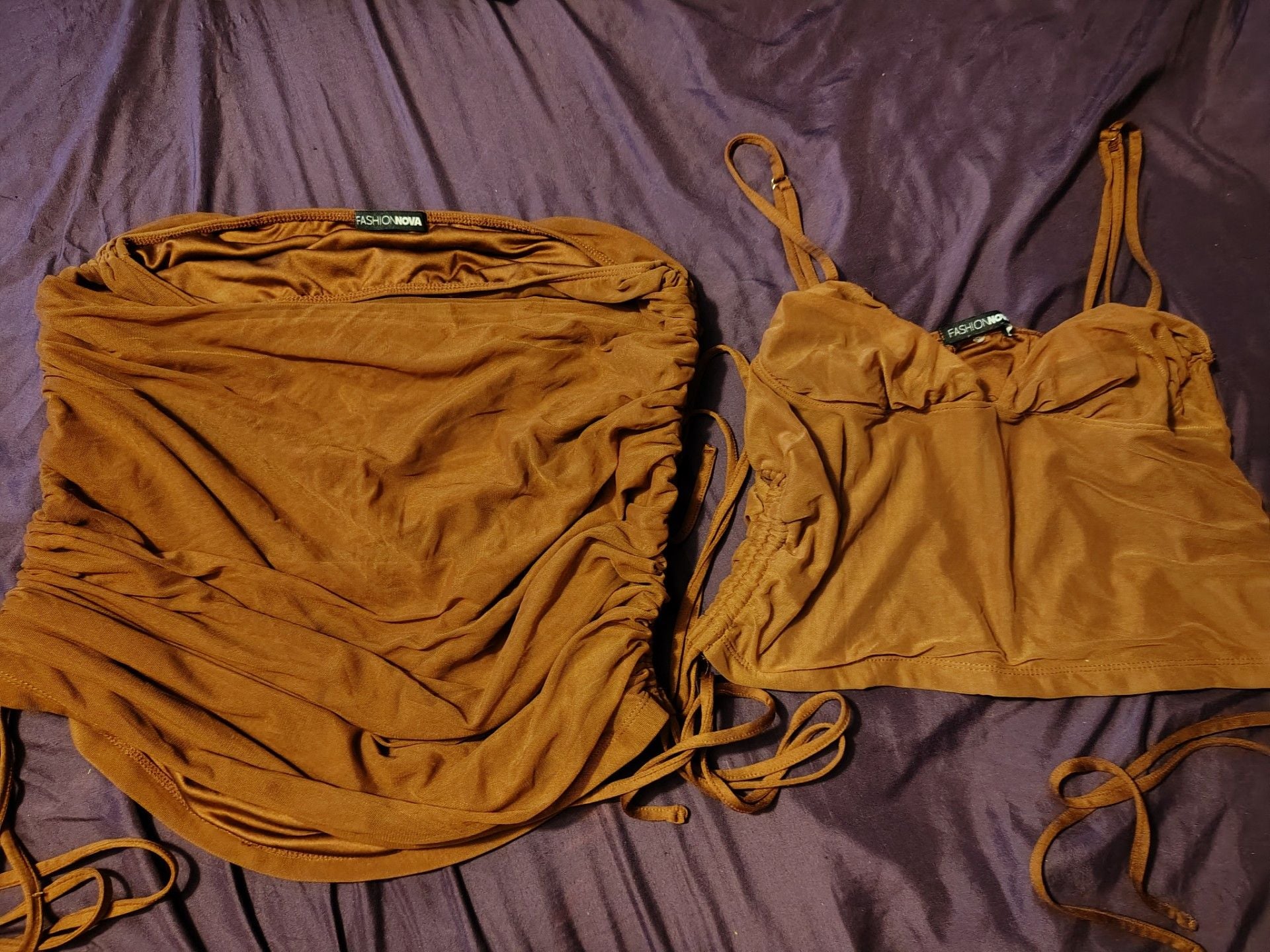 Fashion nova 2 pc. Mini skirt set 1