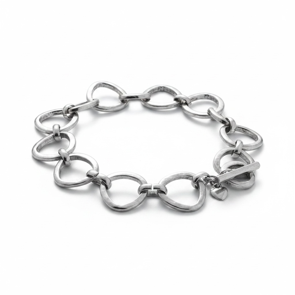 Silpada Sterling Silver Silver Rush Link Toggle Bracelet B2709 2