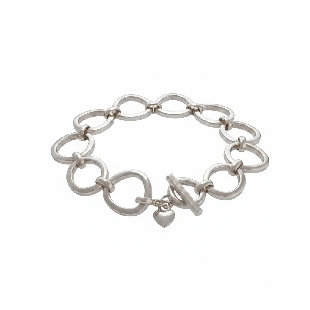Silpada Sterling Silver Silver Rush Link Toggle Bracelet B2709 5