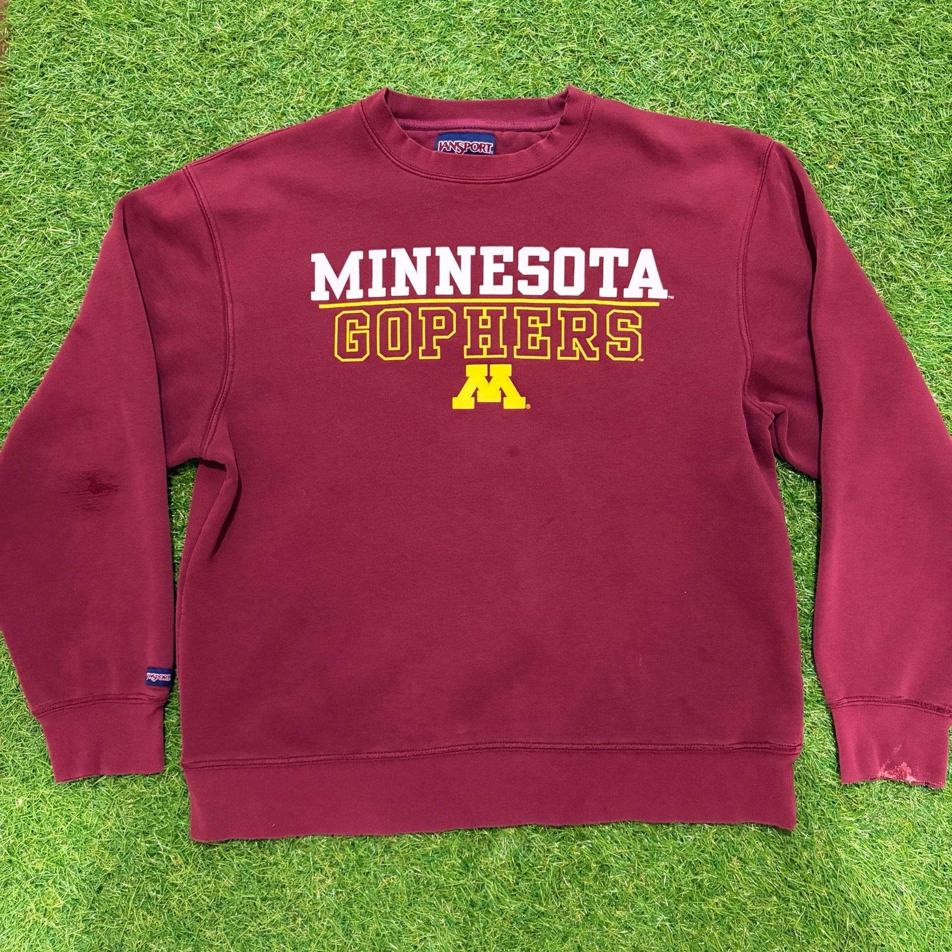 Vintage JanSport University of Minnesota Golden Gophers Crewneck Sweatshirt Maroon 2