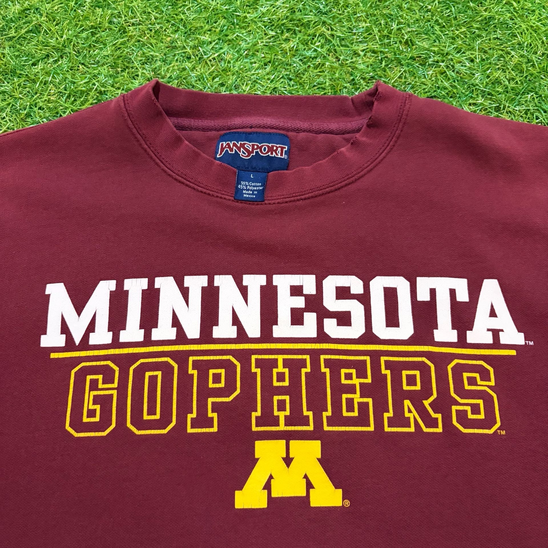 Vintage JanSport University of Minnesota Golden Gophers Crewneck Sweatshirt Maroon 3
