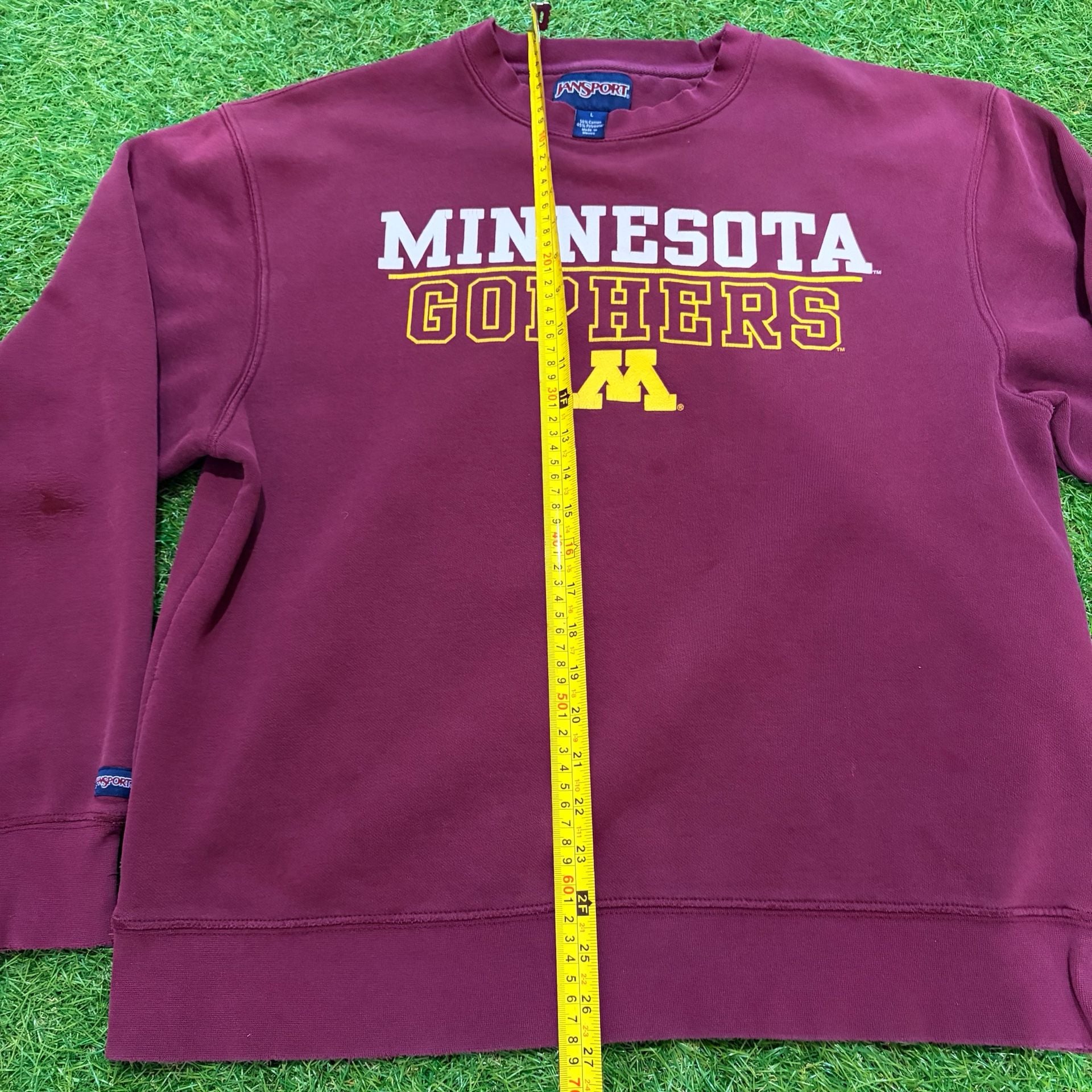 Vintage JanSport University of Minnesota Golden Gophers Crewneck Sweatshirt Maroon 6
