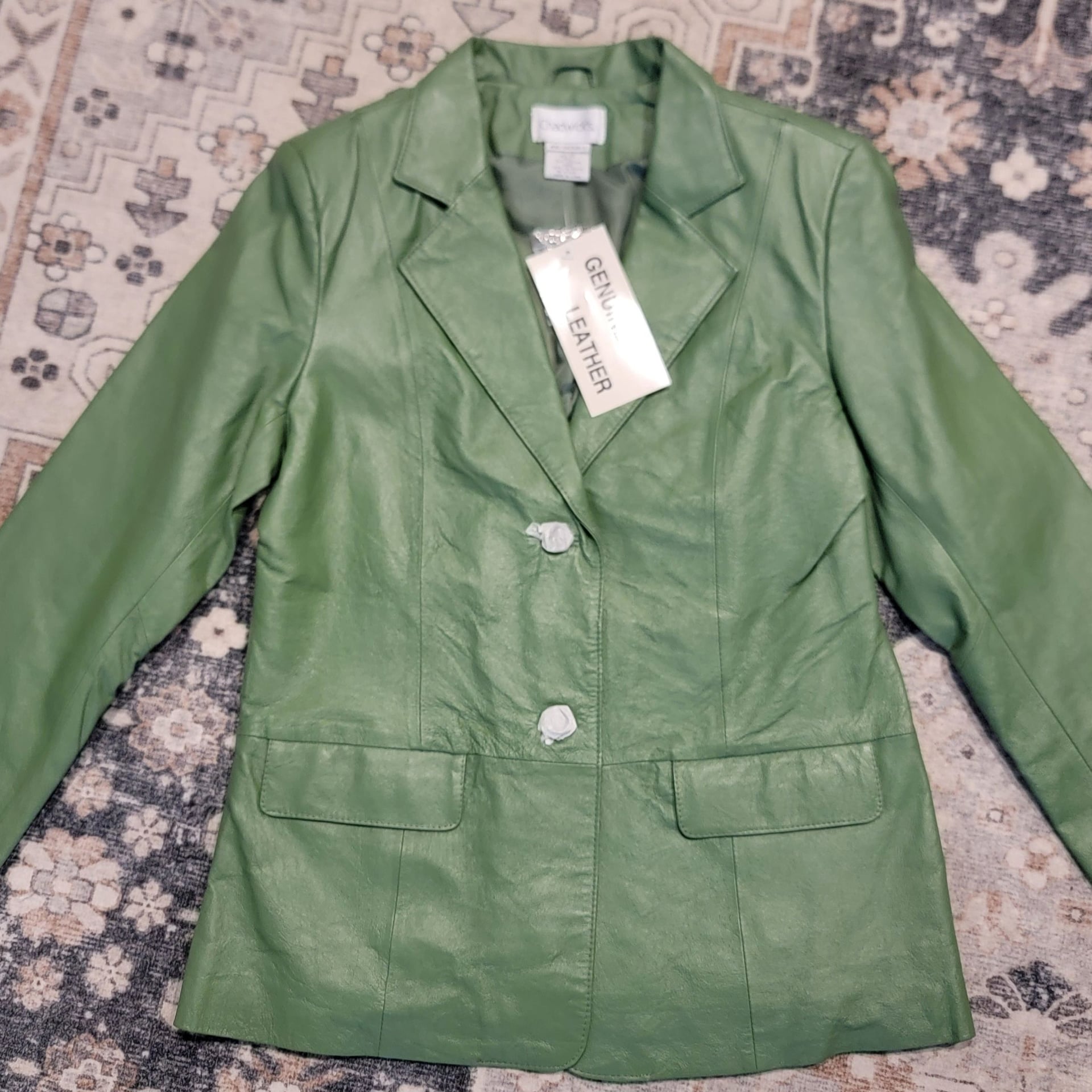 BRAND NEW Chadwicks Vintage Emerald Green Genuine 100% Leather 2