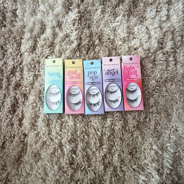 Salon Perfect Variety Pack False Eyelashes (Siren, Goddess, Pop Star, Angel, and Baby Doll styles)